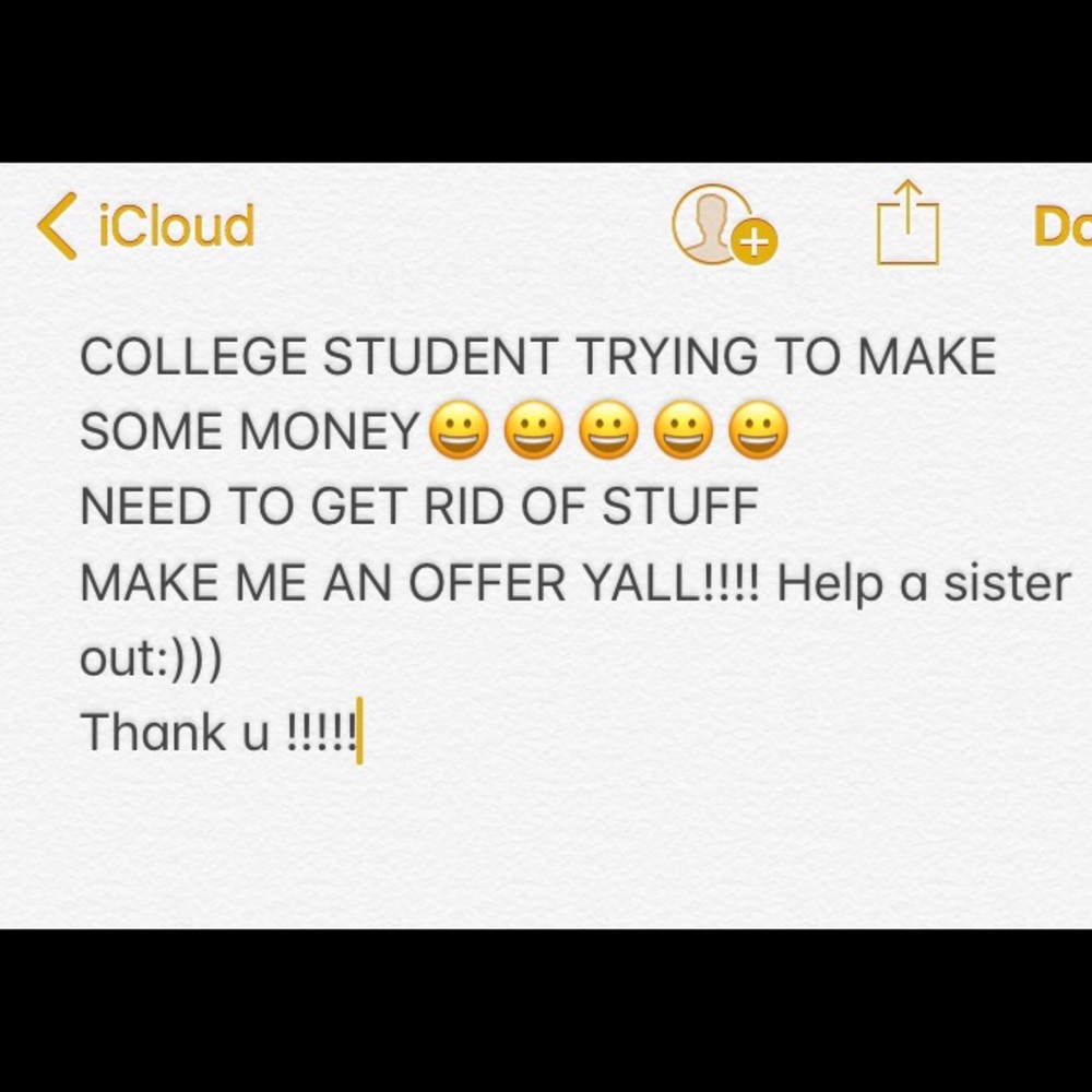 MAKE ME AN OFFER :))))) #collegelife